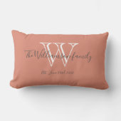Chic Modern Monogram Familienaam Cute Keepomwille Kussen (Voorkant)