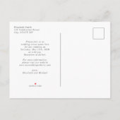 Chic Modern Monogram Initiaal Black White Wedding Uitnodiging Briefkaart (Achterkant)