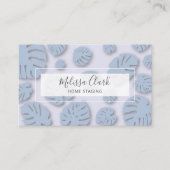 Chic Modern Monstera Leaf Tropical Pattern Visitekaartje (Voorkant)