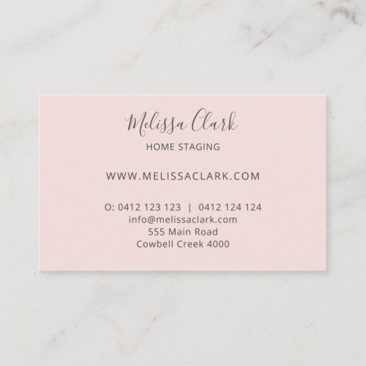 Chic Modern Monstera Leaf Tropical Pattern Visitekaartje (Achterkant)