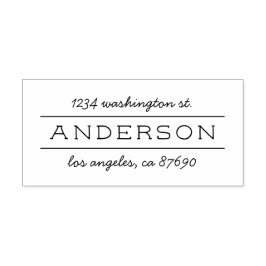 Chic Modern Naam van familie Manuscript Return Adr Rubberstempel