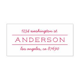 Chic Modern Naam van familie Manuscript Return Adr Zelfinktende Stempel