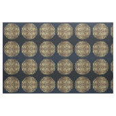 Chic Modern Navy Blue Mandala Stof (Fat Quarter)