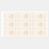 Chic Modern Neutral Cream Kleur Kaars Product Labels (Vel)