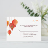 Chic Modern Paper Lantern Wedding RSVP (Staand voorkant)