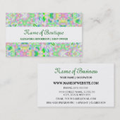 Chic Modern Pastel Abstract Floral Boutique Visitekaartje (Voorkant / Achterkant)