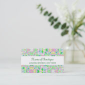 Chic Modern Pastel Abstract Floral Boutique Visitekaartje (Staand voorkant)
