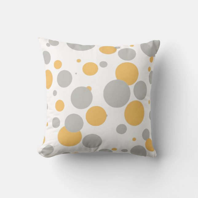 Chic Modern Personalized Polka Dot Sierkussen (Voorkant)