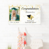 Chic Modern Photo afstuderen klasse 2022 Spandoek (Insitu)