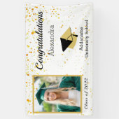 Chic Modern Photo afstuderen klasse 2022 Spandoek (Verticaal)