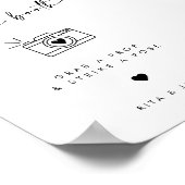 Chic Modern Photo Booth Trouwbord Poster (Hoek)