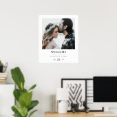 Chic Modern Photo Weddenschap Rehearsal Dinner Wel Poster (Thuiskantoor)