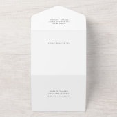 Chic Modern Photo Wedding All In One Uitnodiging (Buitenkant)