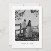 Chic Modern Photo Wedding Save The Date Card (Voorkant)