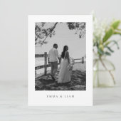 Chic Modern Photo Wedding Save The Date Card (Staand voorkant)