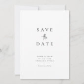 Chic Modern Photo Wedding Save The Date Card (Achterkant)
