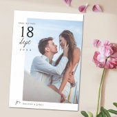 Chic Modern Photo Wedding Save the Date Magnetische Uitnodiging