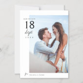 Chic Modern Photo Wedding Save the Date Magnetische Uitnodiging (Voorkant)