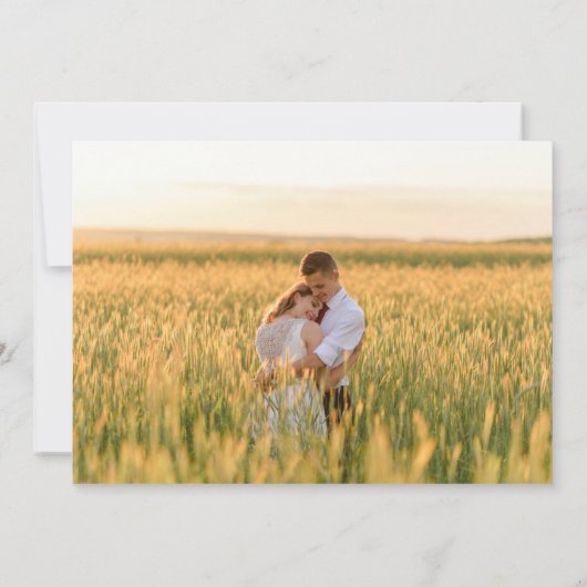 Chic Modern Photo White Black Typography Save The Date (Achterkant)