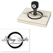 Chic Modern Photography Studio Company Logo Custom Rubberstempel (Gestempeld)