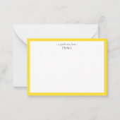Chic Modern Pineappel Yellow Correspondentie Notitiekaartje (Voorkant)