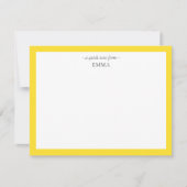 Chic Modern Pineappel Yellow Correspondentie Notitiekaartje (Voorkant)