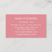 Chic Modern Pink Chevron Stripes Fitness Trainer Visitekaartje (Achterkant)