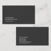 Chic Modern Plain Grey Trendy Visitekaartje (Voorkant / Achterkant)