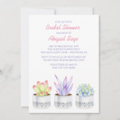 Chic, modern Plant Boho Succulent Vrijgezellenfees Kaart (Voorkant)