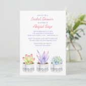 Chic, modern Plant Boho Succulent Vrijgezellenfees Kaart (Staand voorkant)