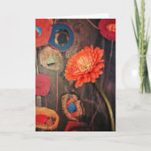 Chic Modern Poppies Verjaardagswensen Kaart (Voorkant)