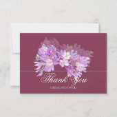 Chic Modern Purple Crocus Bridal Shower Thank You Bedankkaart (Voorkant)
