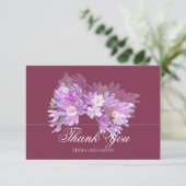 Chic Modern Purple Crocus Bridal Shower Thank You Bedankkaart (Staand voorkant)