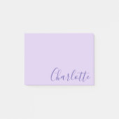 Chic Modern Purple Script Fully Customizable Post-it® Notes (Voorkant)