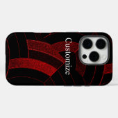 chic modern red/black chevrons Case-Mate iPhone case (Achterkant (horizontaal))