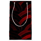 chic modern red/black chevrons klein cadeauzakje (Voorkant)