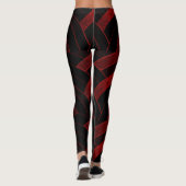 chic modern red/black chevrons leggings (Achterkant)