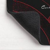 chic modern red/black chevrons Thunder_Cove Muismat (Hoek)