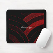 chic modern red/black chevrons Thunder_Cove Muismat (Met muis)