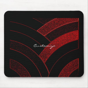 chic modern red/black chevrons Thunder_Cove Muismat
