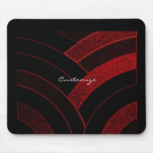 chic modern red/black chevrons Thunder_Cove Muismat (Voorkant)