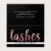 Chic Modern Roos Gold Eenvoudige penseelstreepjes Visitekaartje (Buitenkant ongevouwen)