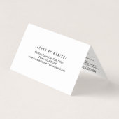 Chic Modern Roos Gold Eenvoudige penseelstreepjes Visitekaartje (Achterkant)