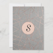 Chic Modern Roos Gold Geo Afstuderen Ceremony Kaart (Achterkant)