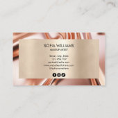 Chic Modern Roos Gold Make-up Artist Schoonheidssa Visitekaartje (Achterkant)