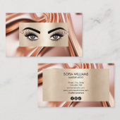 Chic Modern Roos Gold Make-up Artist Schoonheidssa Visitekaartje (Voorkant / Achterkant)