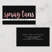 Chic Modern Roos Gold Simple Brushlijnsprot Tan Visitekaartje (Voorkant / Achterkant)