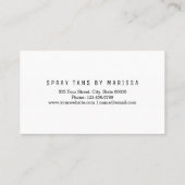 Chic Modern Roos Gold Simple Brushlijnsprot Tan Visitekaartje (Achterkant)