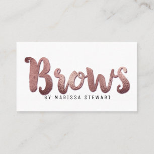 Chic Modern Roos Gold Simple Brusking Brows Visitekaartje