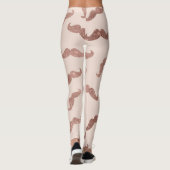 Chic Modern Roos Goud Roze Glitters Snorretjes Leggings (Achterkant)